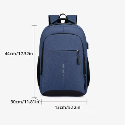 Classic Men Waterproof Backpack USB Charging Casual Travel Backpack
