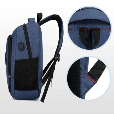 Classic Men Waterproof Backpack USB Charging Casual Travel Backpack