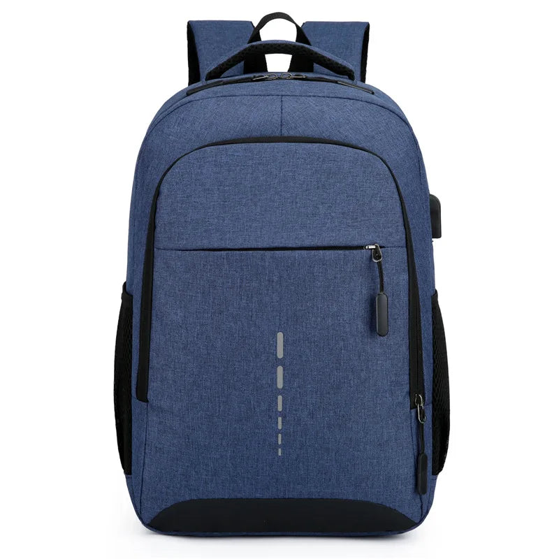 Classic Men Waterproof Backpack USB Charging Casual Travel Backpack