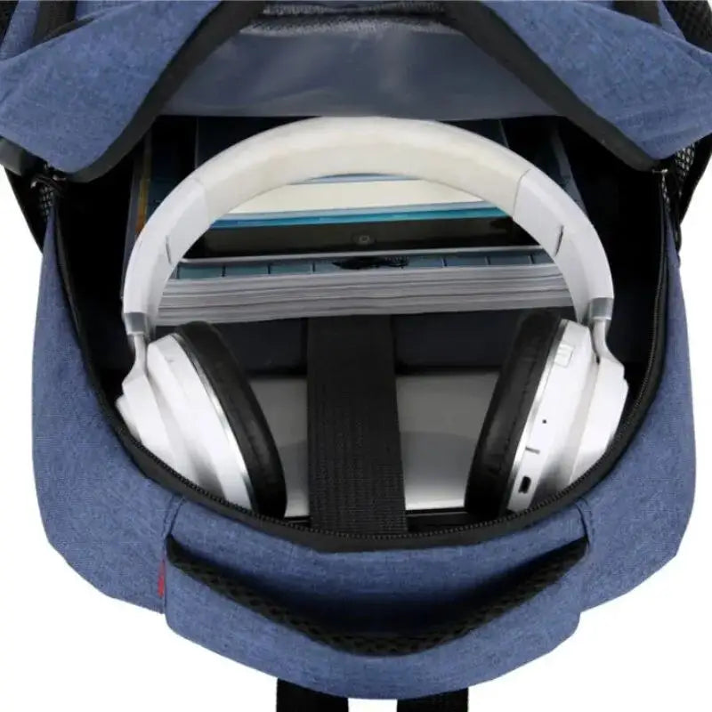 Classic Men Waterproof Backpack USB Charging Casual Travel Backpack