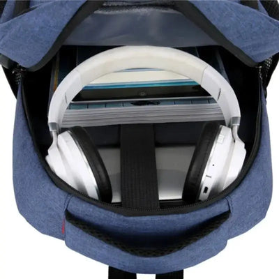 Classic Men Waterproof Backpack USB Charging Casual Travel Backpack