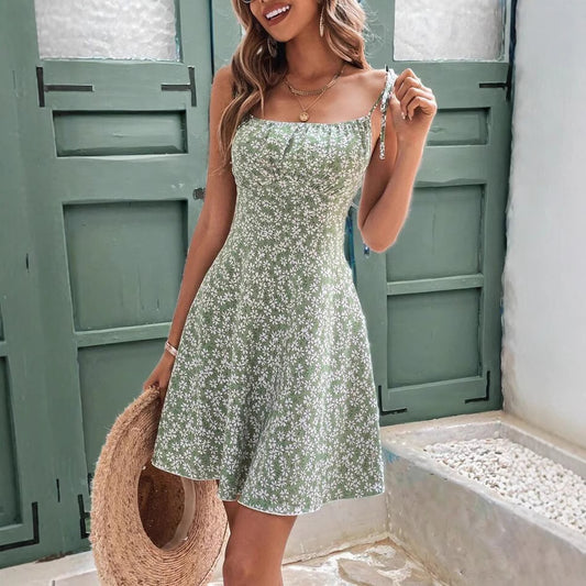 Women's Summer  Strap Beach Short Dress