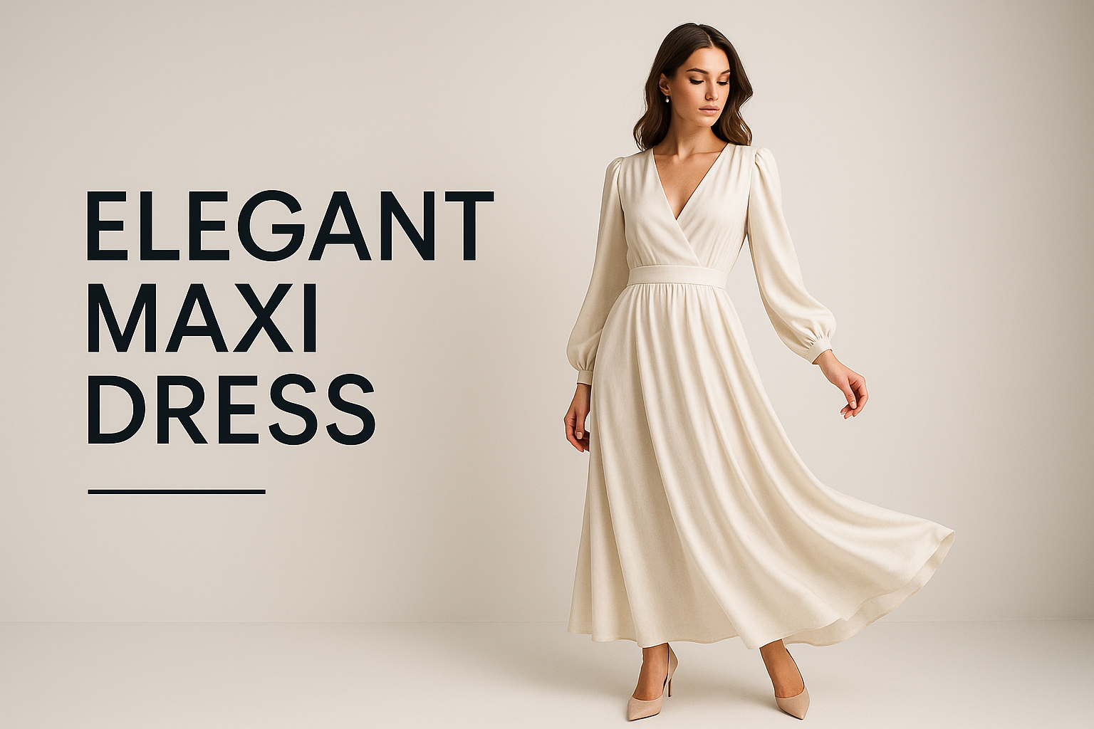Slide image with maxi dress